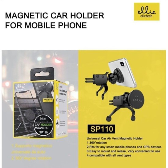 Suporte Magnético Universal para Carro SP110 ELLIE