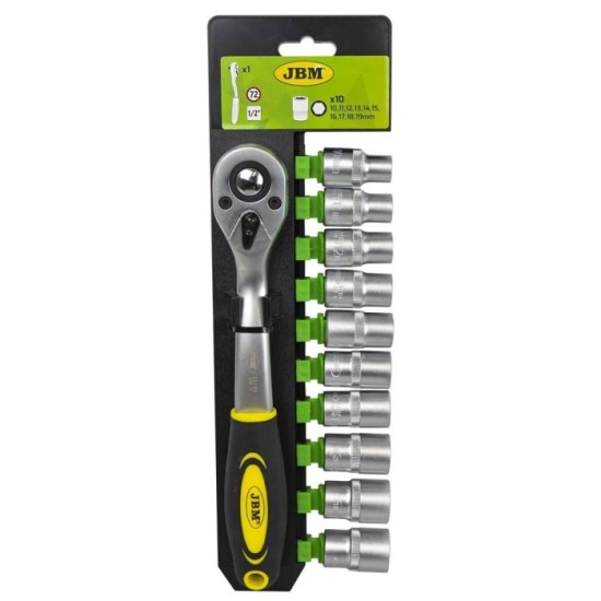 Roquete 1/2" com 10 Chaves Hexagonais JBM