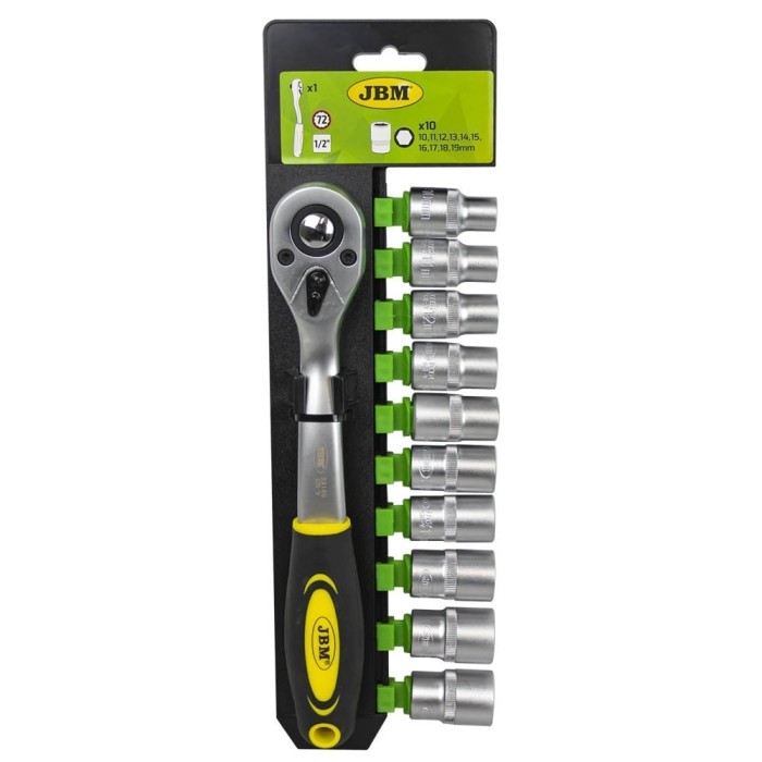 Roquete 1/2" com 10 Chaves Hexagonais JBM