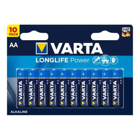 Pilha Alcalina LongLife Power AA 10 Unidades VARTA