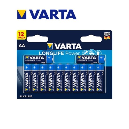 Pilha Alcalina LongLife Power AA 12 Unidades VARTA