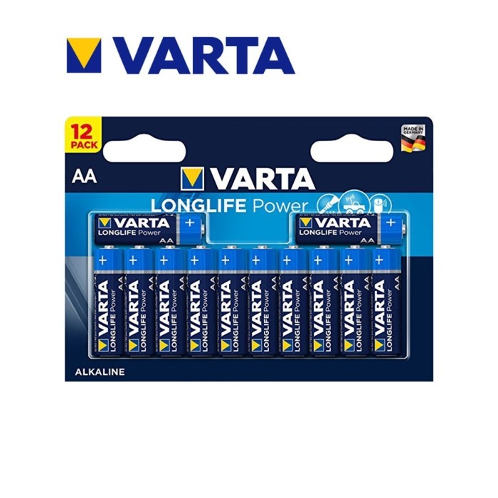 Pilha Alcalina LongLife Power AA 12 Unidades VARTA