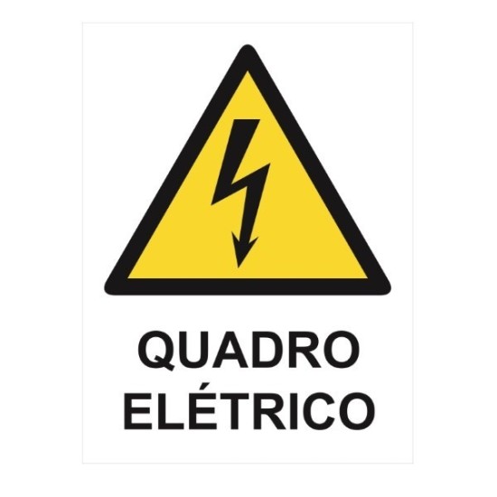 Placa Sinalética Adesiva Quadro Elétrico 10x15CM MARCEU