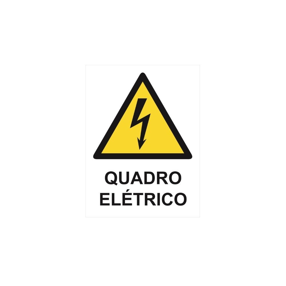 Placa Sinalética Adesiva Quadro Elétrico 10x15CM MARCEU
