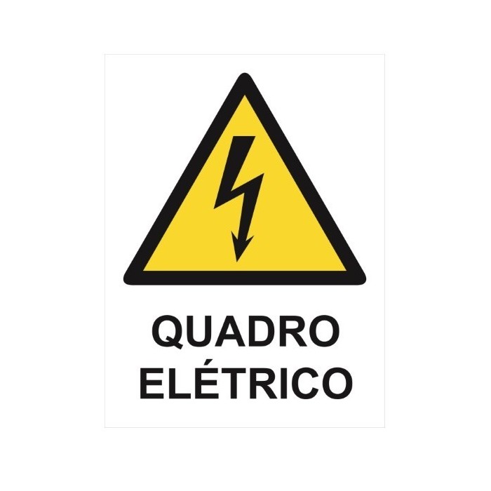 Placa Sinalética Adesiva Quadro Elétrico 10x15CM MARCEU