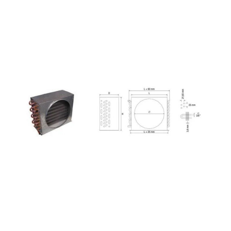 Condensador Simples 128x350x330MM Galvanizado