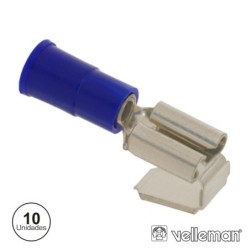 Conjunto de 10 Terminais Duplo 1.5-2.5MM 6.35MM Azul