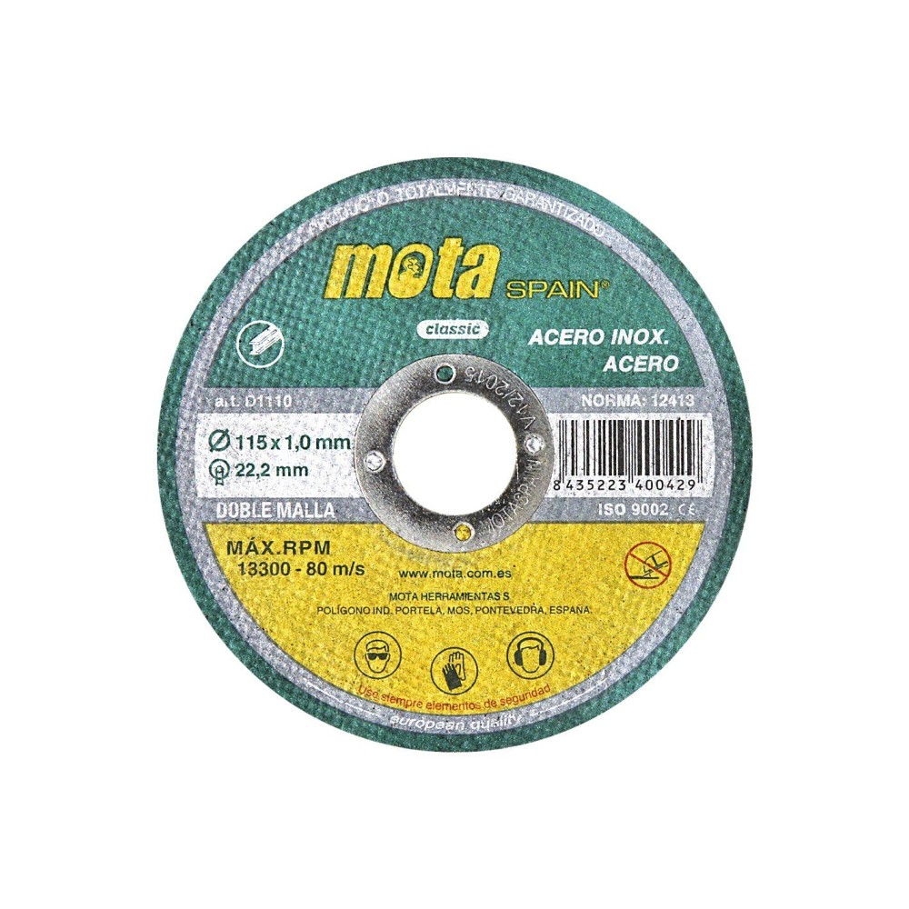 Disco de Corte de Aço Inox 115X1.0X22.2MM MOTA