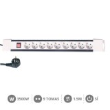 Extensão 9 Tomadas com Interruptor 1.5M GARSACO