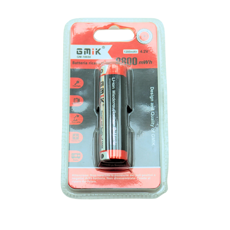 Pilha Recarregável 18650 1200mAh 4.2V