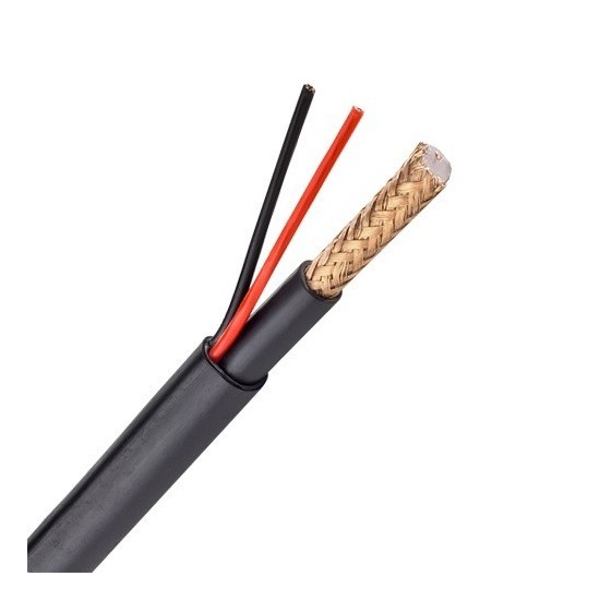 Cabo Coaxial RG59P + Alimentação LSZH 250M
