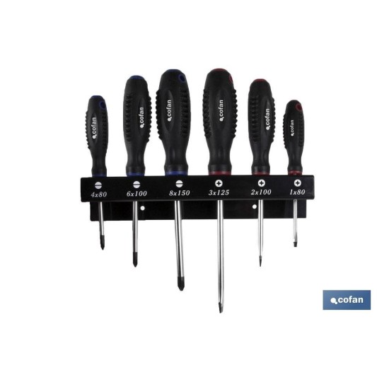 Conjunto de 6 Chaves de Fendas Confort Plus COFAN