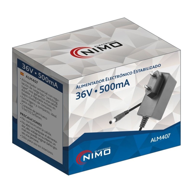 Transformador Eletrónico Universal 36V 0.5A NIMO