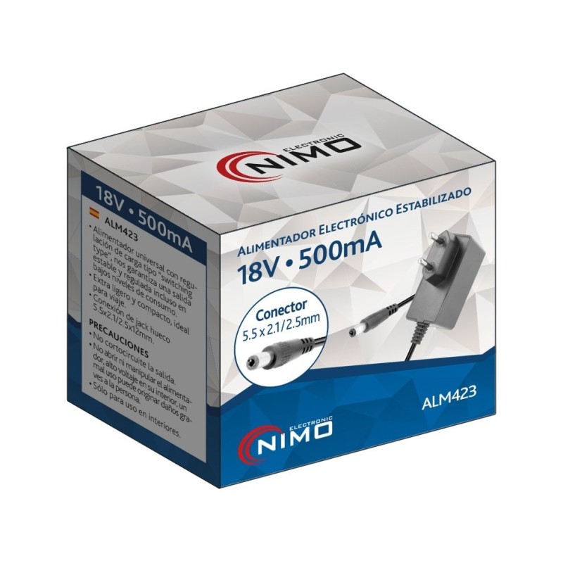 Transformador Eletrónico Universal 18V 0.5A NIMO