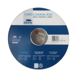 Cabo Coaxial RG6 Branco 100M DAXIS