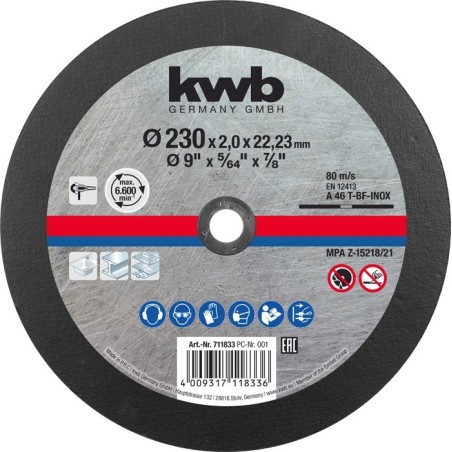 Disco de Corte Fino para Aço Inoxidável KWB