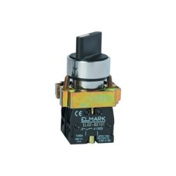 Interruptor Rotativo EL2-BD33 Preto 2NO 3 Posições ELMARK
