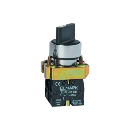 Interruptor Rotativo EL2-BD33 Preto 2NO 3 Posições ELMARK
