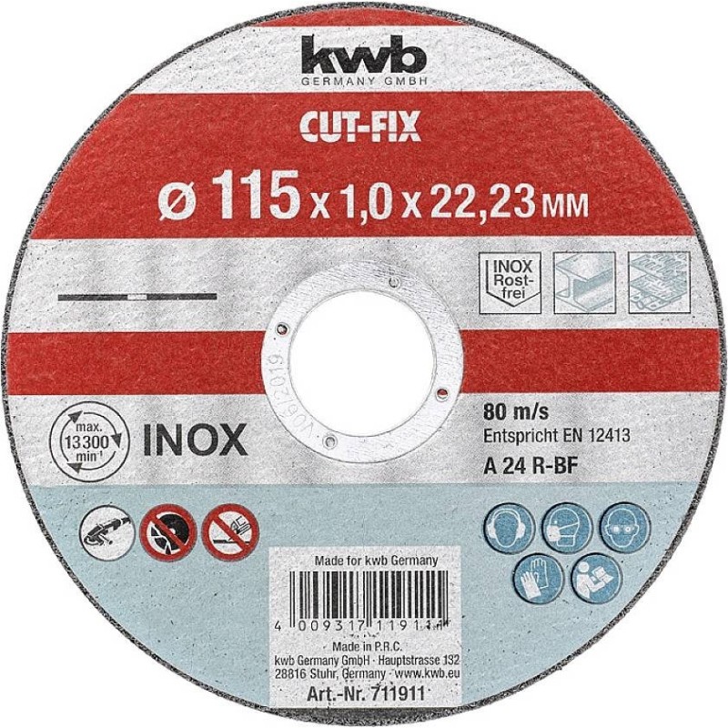 Disco de Corte Fino Inox Cut-Fix KWB