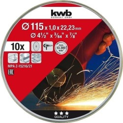 Caixa 10 Discos de Corte Fino Inox e Metal Classic KWB