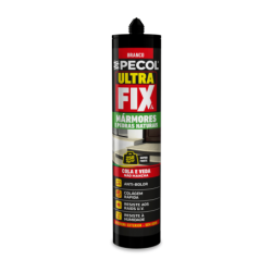 Cola e Veda Mármores e Pedras Naturais ULTRAFIX Branco 280ML PECOL