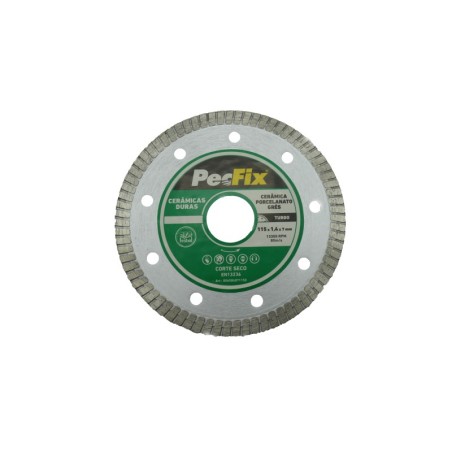 Disco Diamante Turbo Cerâmicas Duras 115x1.4x7MM PECFIX