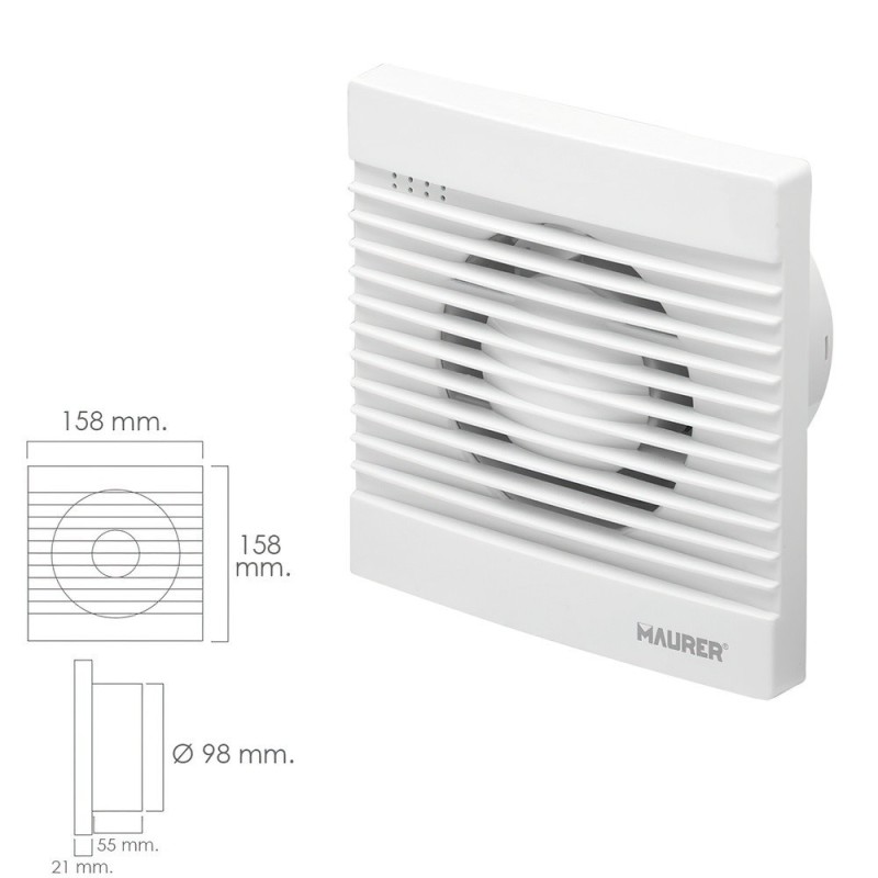 Extrator de Ar 158x158MM 13W MAURER