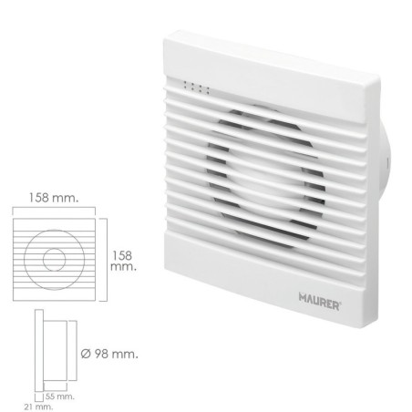 Extrator de Ar 158x158MM 13W MAURER