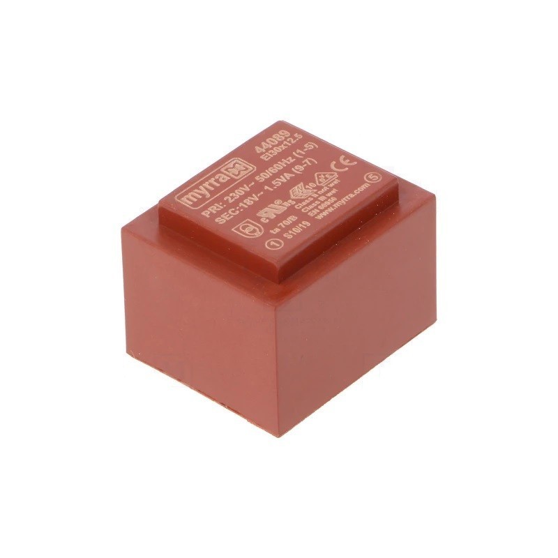 Transformador Inundado 1.5VA 230VAC 18V 83mA PCB MYRRA