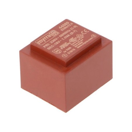 Transformador Inundado 1.5VA 230VAC 18V 83mA PCB MYRRA