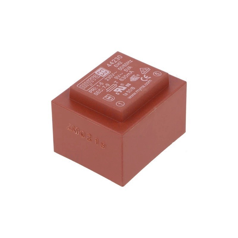 Transformador Inundado 5VA 230VAC 9V 556mA PCB MYRRA