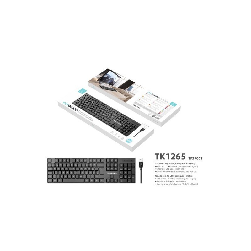 Teclado com Fio TK1265 TECHANCY