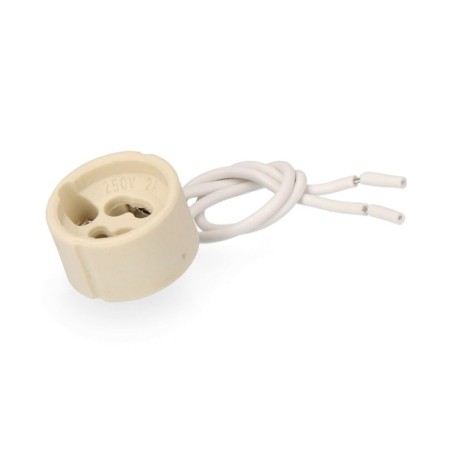 Casquilho Halogêneo GU-10 2A 250V Cabo 15CM 2 Unidades EDM