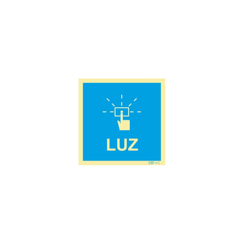 Placa Sinalética Luz PVC Fotoluminescente S3F