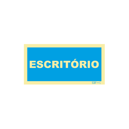 Placa Sinalética Escritório PVC Fotoluminescente S3F