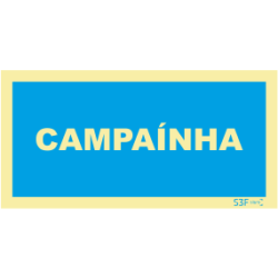 Placa Sinalética Campainha PVC Fotoluminescente S3F