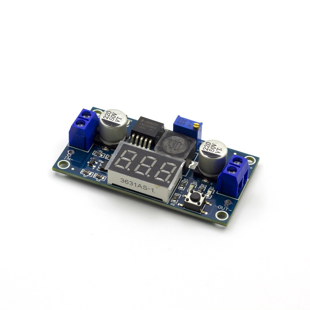 Conversor Ajustável DC-DC 3,8-32V Para 1,25-35V Com Voltímetro De LED