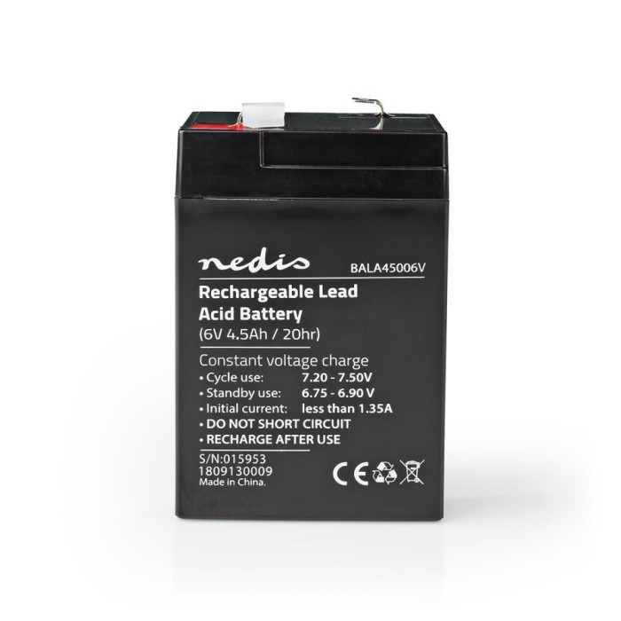 Bateria Recarregável 6V 4500mAh NEDIS