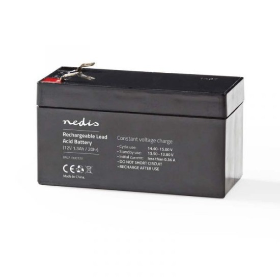 Bateria Recarregável de Chumbo Ácido 12V 1300mAh NEDIS