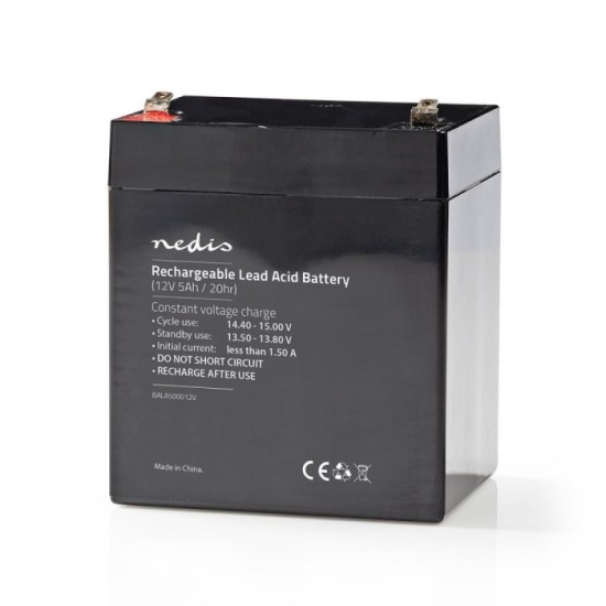 Bateria Recarregável de Chumbo Ácido 12V 5000mAh NEDIS