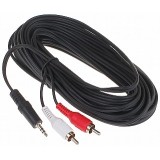 Cabo 2xRCA Macho - Jack 3.5MM 10M
