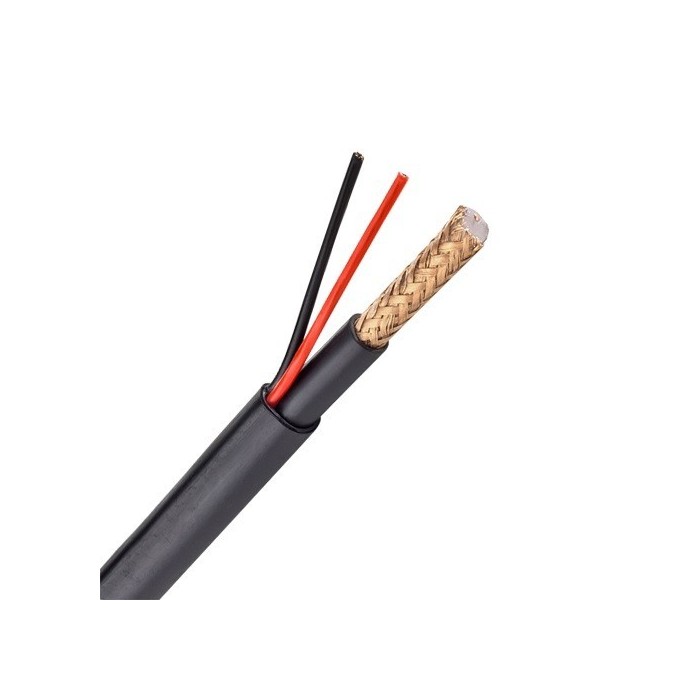Cabo Coaxial RG59P + Alimentação LSZH 250M