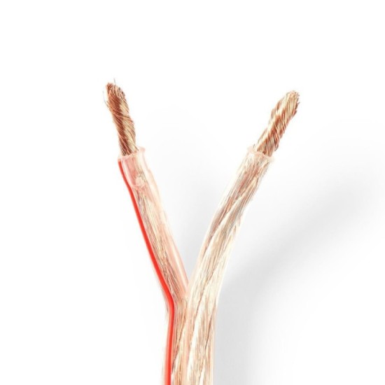 Cabo de Áudio 2x6MM Transparente 15M NEDIS