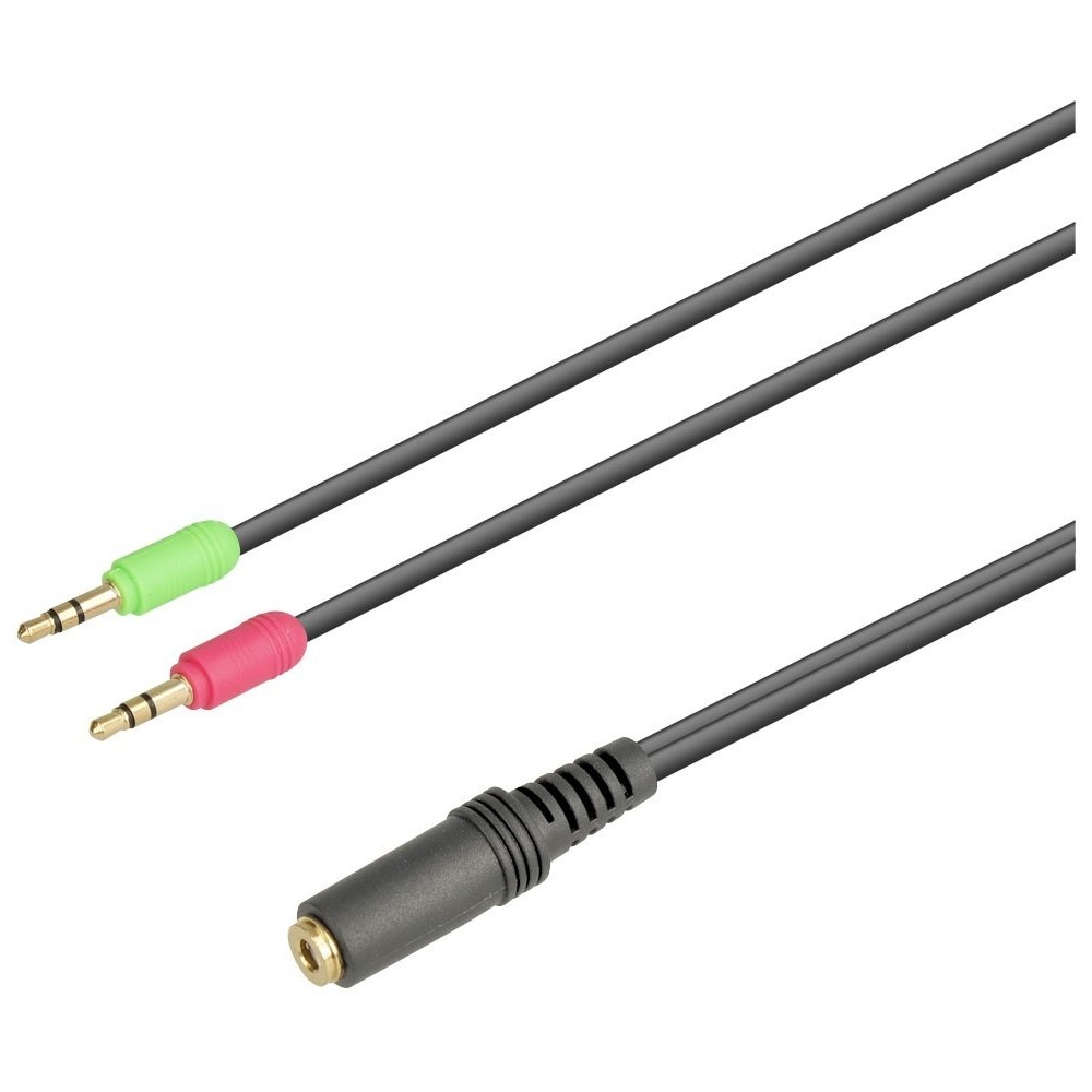 Cabo Jack Stereo 3.5MM Fêmea + 2 Jack Macho 0.2M NIMO