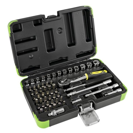 Caixa de Ferramentas 1/4" com Chaves Hexagonais 56 Peças JBM