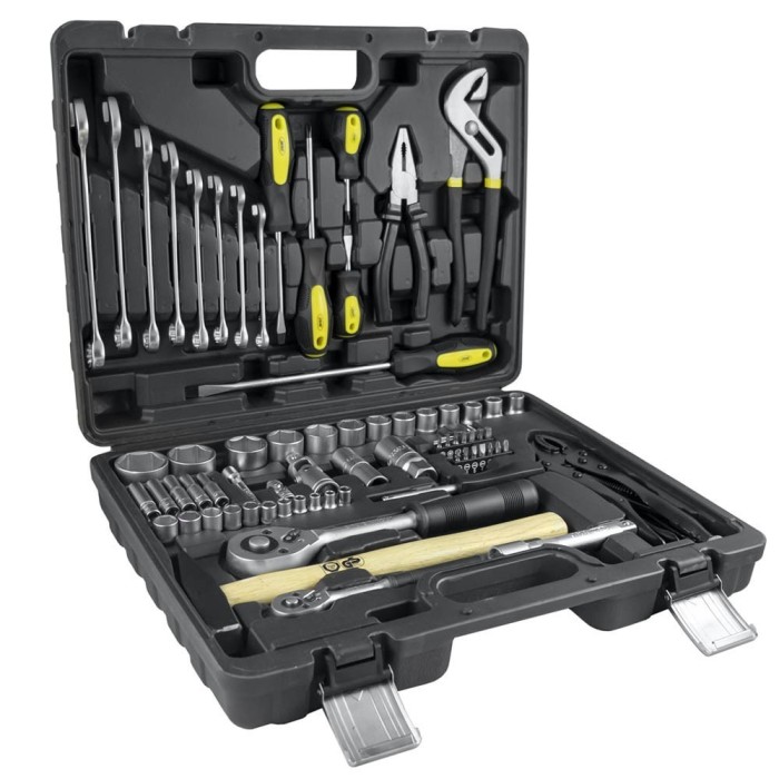 Caixa de Ferramentas 1/4" e 1/2" com Chaves Hexagonais 72 Peças JBM
