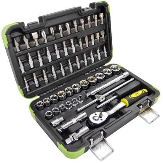 Caixa de Ferramentas 1/4" e 3/8" 59 Peças JBM