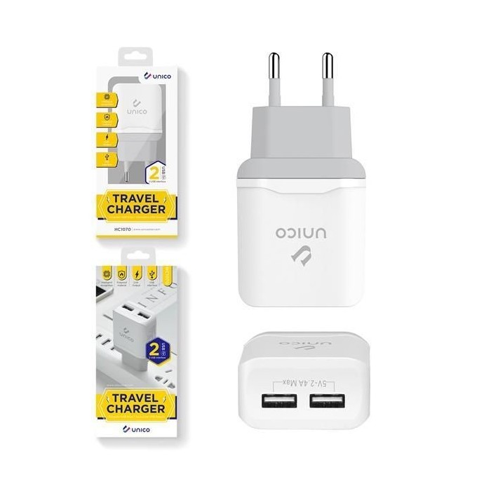 Carregador USB Duplo HC1070 UNICO