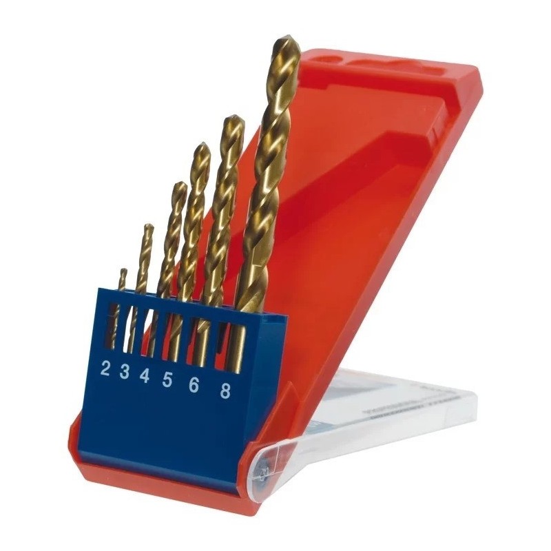 Conjunto de 6 Brocas Titânio 2-8mm KWB