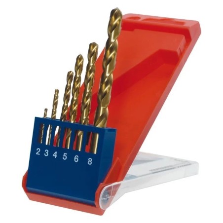Conjunto de 6 Brocas Titânio 2-8mm KWB